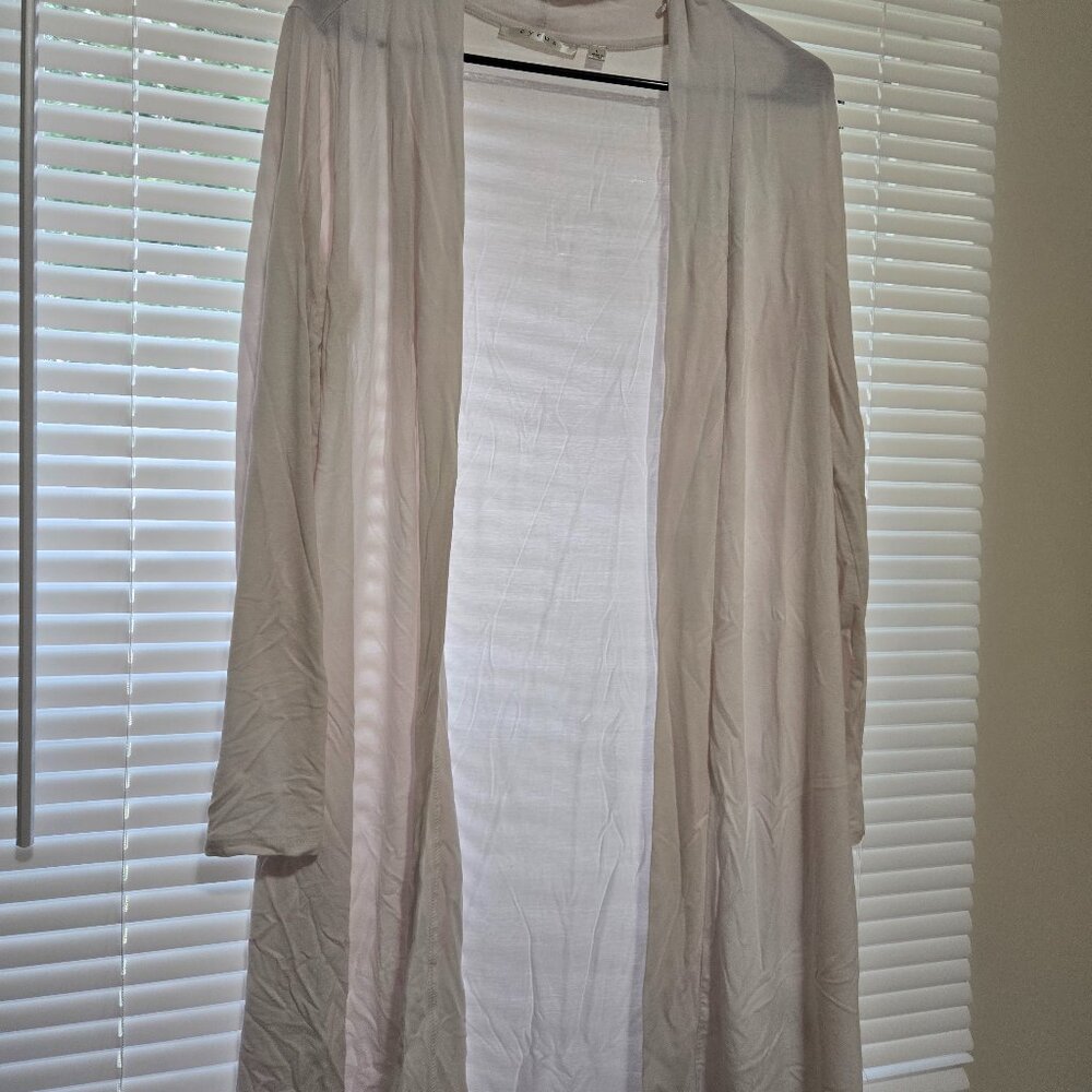 Lightweight Long White Cardigan